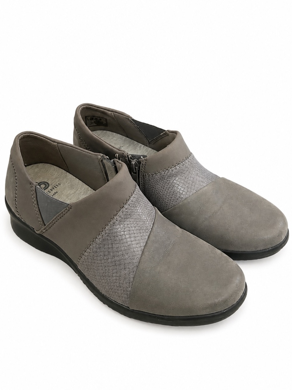 Clarks Cloudsteppers Caddell Denali Slip On Shoes Women’s 8M Gray Comfort